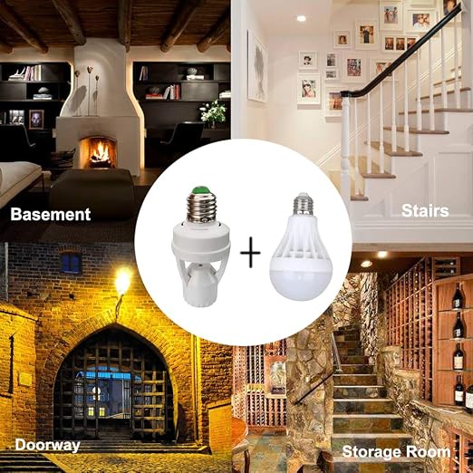 Motion Activated Light Socket, E26 Motion Security Light Bulb Socket Indoor - Image 5