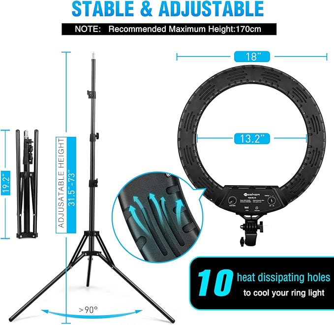Ring Light 18 Inch LED Ringlight Kit - Image 3