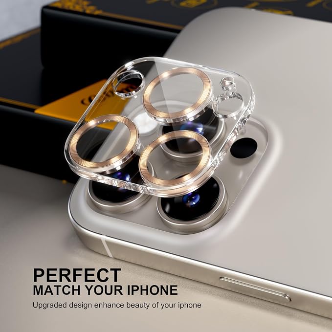 for 6 Pack iPhone 15 Pro/iPhone 15 Pro Max Camera Lens Protector 9H Tempered - Image 5