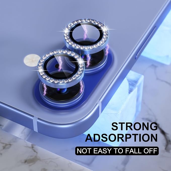 Choiche Compatible for iPhone 16 /iPhone 16 Plus Camera Lens Protector Bling - Image 6