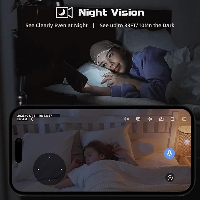 5G&2.4G WiFi Indoor Camera for Home Security, Pan/Tilt Baby/Pet Camera - Image 3