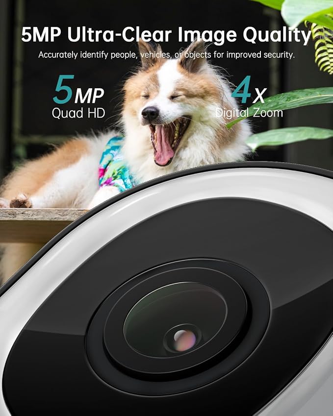 ZUMIMALL 2.5K Wired cameras for home security, 2.4G/5G WiFi Outdoor Security - Image 2