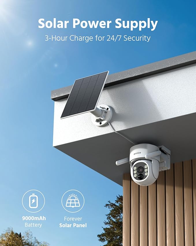 ANNKE 4MP Solar Security Cameras Wireless Outdoor, 5MP 4 Cam-Kit Home Security - Image 2