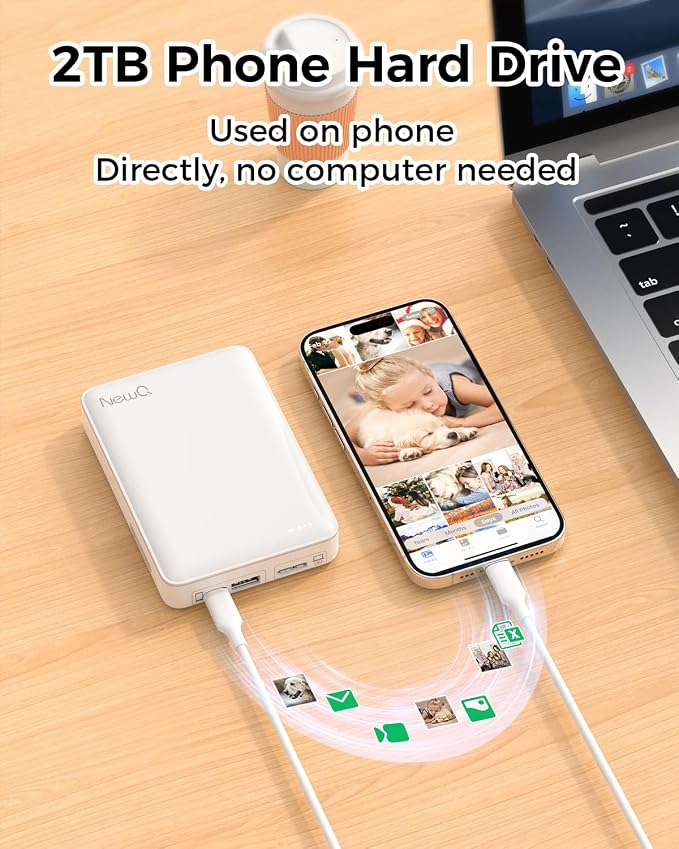 NEWQ Hard Drive for Phone & Computer: USB Flash Storage Device Photo Memory - Image 2