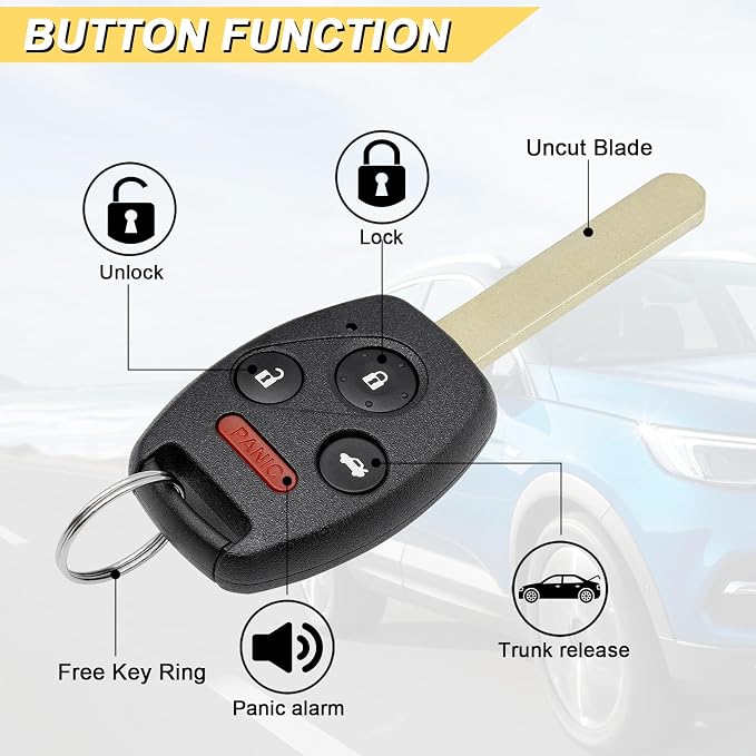 Vurkcy Key Fob Replacement for 2003-2007 Honda Accord Car Keyless Entry Remote - Image 5