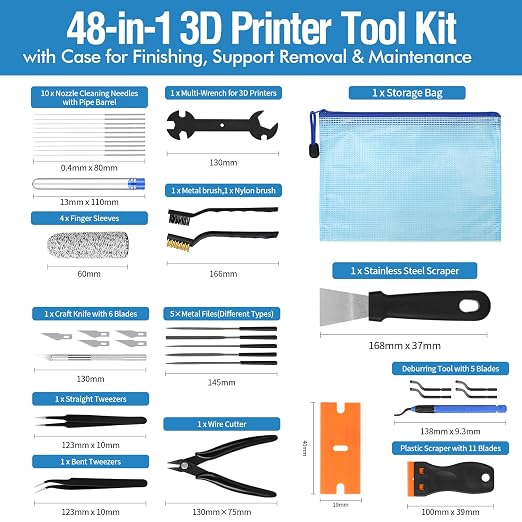 48PCS 3D Printer Tools, 3D Printer Tool Kit - Image 2