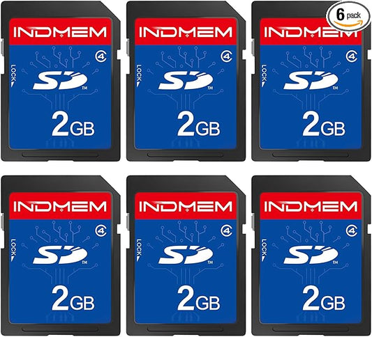 SD Card 2GB, 6 Packs Class 4 2GB Flash Memory Card MLC Standard Secure Digital by Unknown