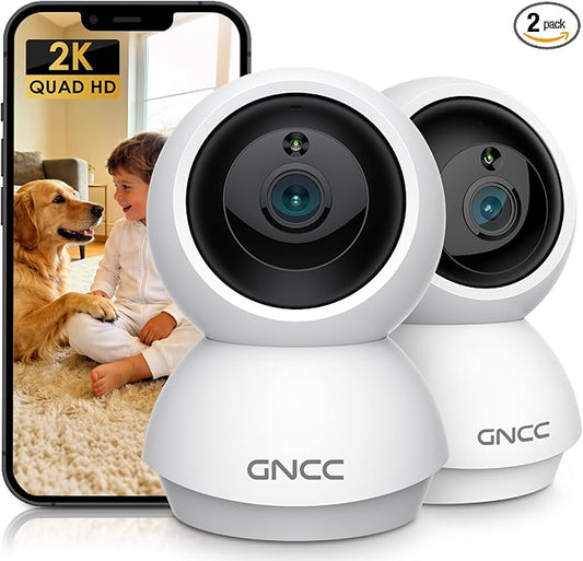 GNCC 2K Cameras for Home Security, Indoor Pan/Tilt Security Camera for Baby by GNCC