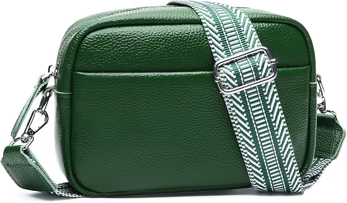 Small Crossbody Bags for Women Genuine Leather, Guitar Strap Shoulder Handbag by Utenwat