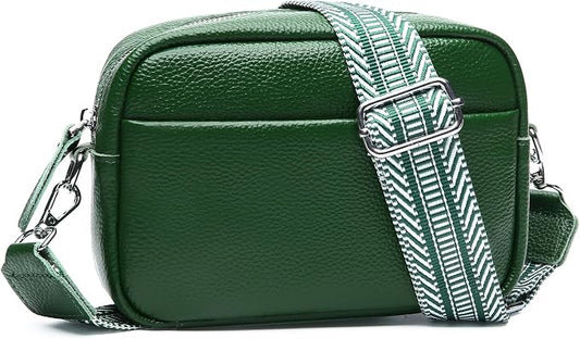 Small Crossbody Bags for Women Genuine Leather, Guitar Strap Shoulder Handbag by Utenwat