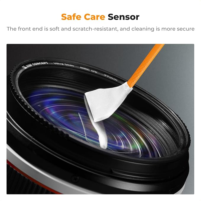 K&F CONCEPT 24mm Full Frame Sensor Cleaning Swab*6 + 20ml Sensor Cleaner - Image 5