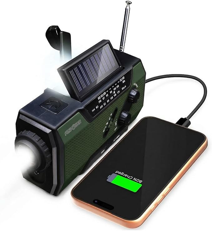 FosPower NOAA Emergency Weather Radio A1 7400mWh Portable Power Bank, by FosPower