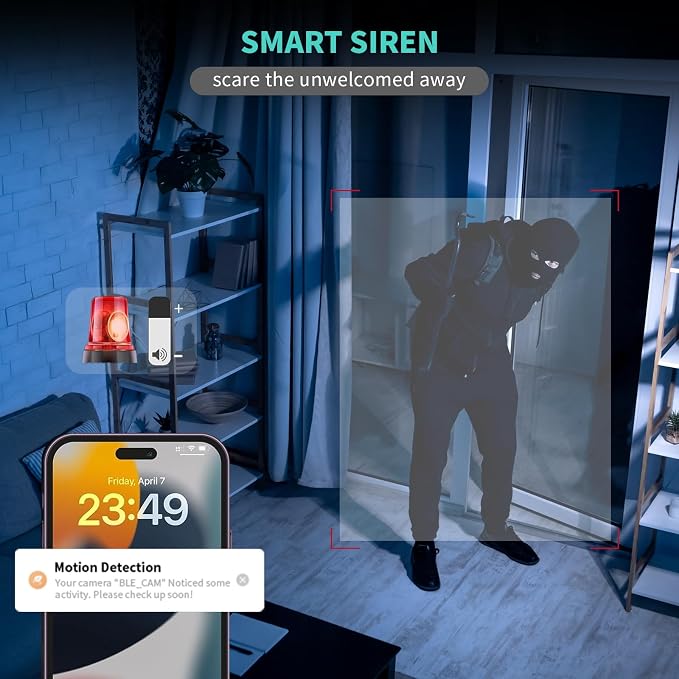 Alaga Indoor Security Camera, 3K 5G and 2.4G WiFi, 360° Pan/Tilt, - Image 6