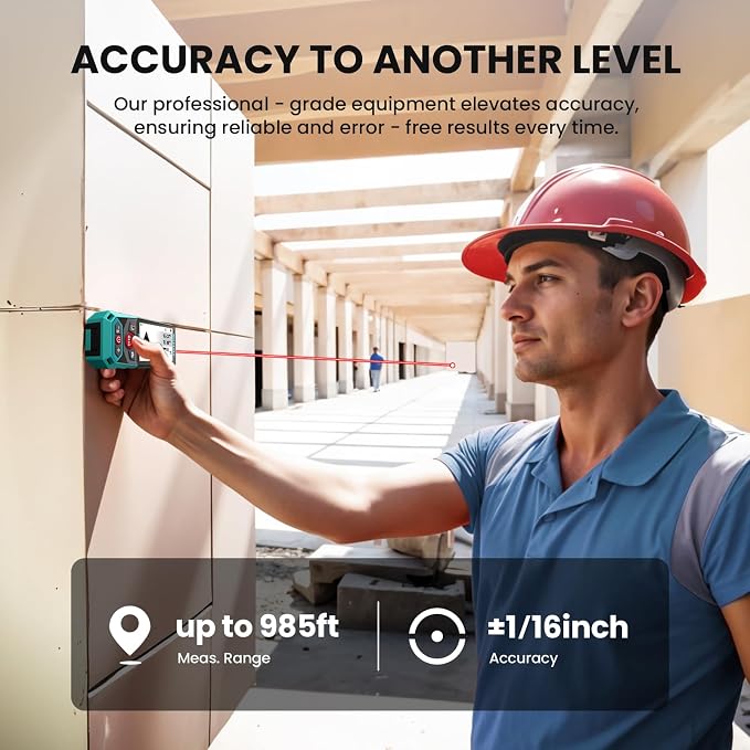 MILESEEY P9 Outdoor Laser Measuring Tool, 985ft Professional Laser Distance - Image 4