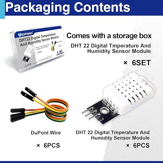 6 Set Digital Temperature and Humidity Sensor Modules, Compatible - Image 3