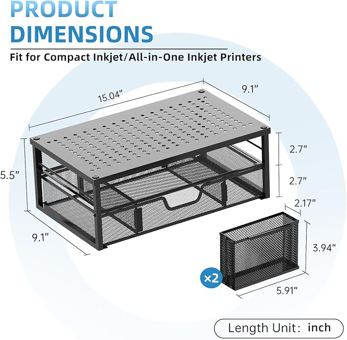 SUPEASY Printer Stand for Desk - Image 3