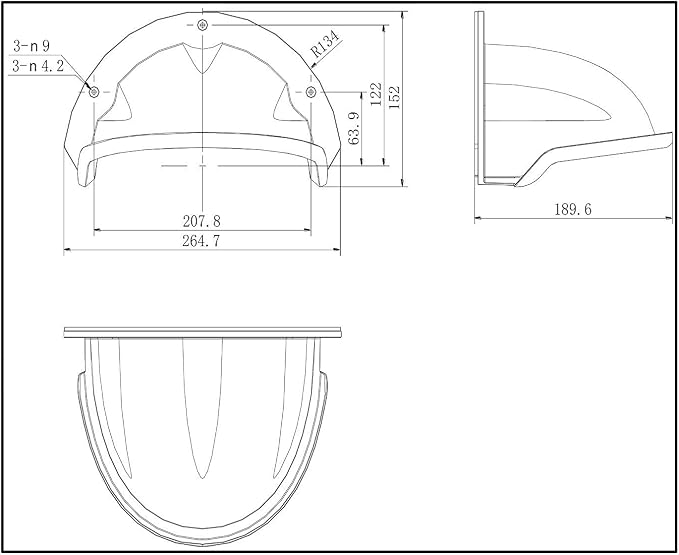 SDS DS-1250ZJ Universal Sun Rain Shade Camera Cover Shield - Image 8