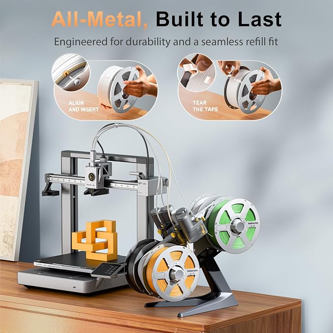 Aluminum Reusable Spool for Refill Filament, All-Metal Design - Image 2