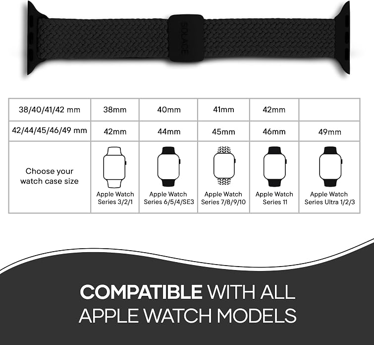 Solace Bands Imperium Adapt Wide Adjustable Nylon Braided Watch Band - Image 3