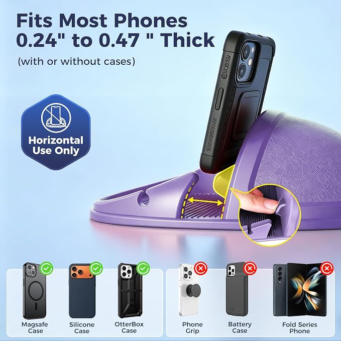 Loncaster Car Phone Holder, Car Phone Mount Silicone Car Pad Mat - Image 7