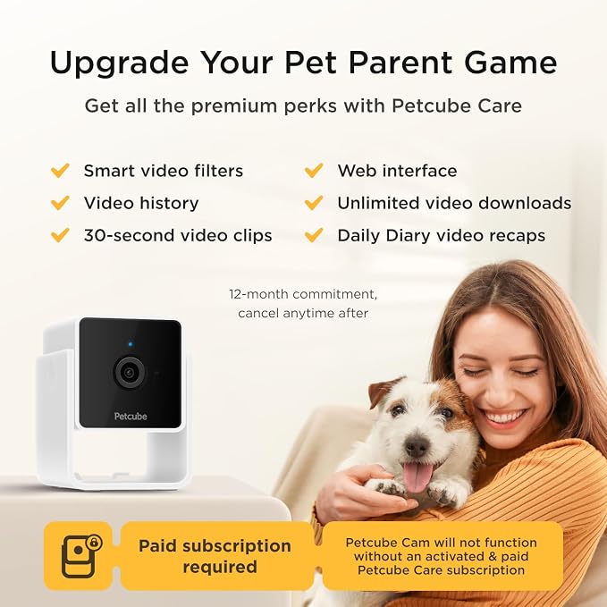 Petcube Cam and Care Coverage Subscription | Indoor Wi-Fi Pet and Security - Image 3