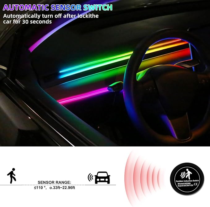 Dreamcolor Acrylic Interior Car LED Strip Light - Image 5