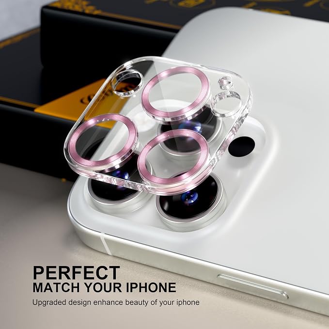 for 6 Pack iPhone 15 Pro/iPhone 15 Pro Max Camera Lens Protector 9H Tempered - Image 5