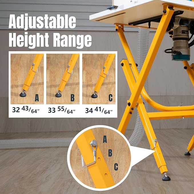 POWERTEC UT1010C Heavy Duty Steel Folding Work Stand - Image 3