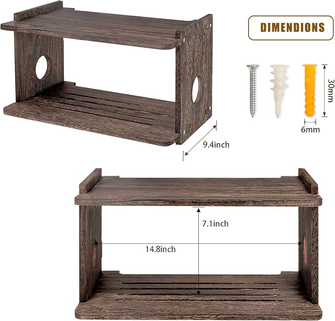 Floating Projector Shelf Rack Router Shelf Wall Mount Holder TV Stand WiFi - Image 3