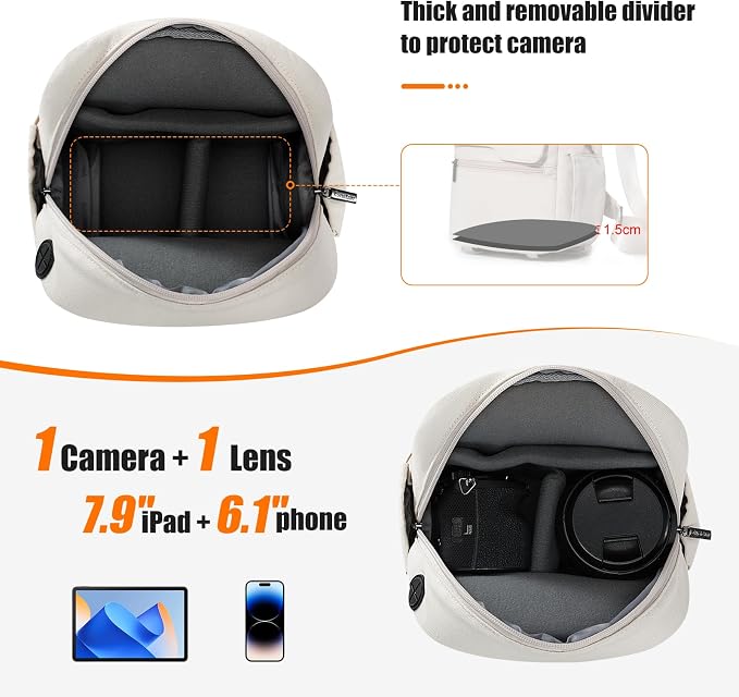 Cwatcun Camera Bag Small Compact Camera Sling Case, Waterproof Canvas Crossbody - Image 3