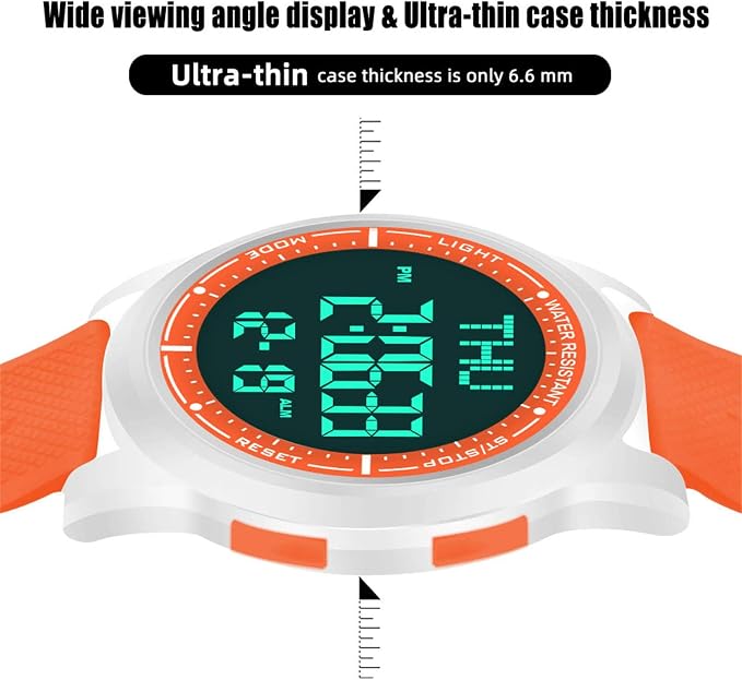 Beeasy Digital Watch for Men Women, 50M Waterproof, Ultra-Thin & Lightweight - Image 4