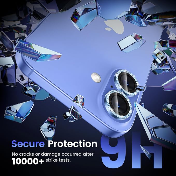 Tensea for iPhone 16 / iPhone 16 Plus Camera Lens Protector, 9H Tempered Glass - Image 4