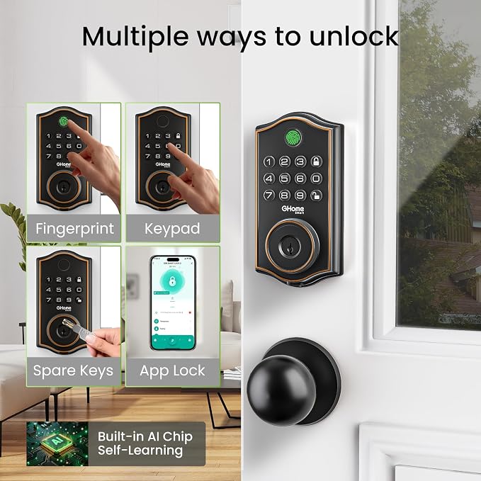GHome Smart deadbolt Lock, Keyless Entry Door Lock - Image 2
