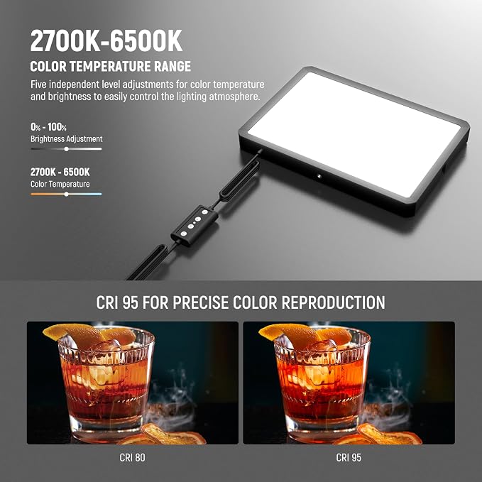 NEEWER Basics LED Video Panel Light, Studio Lighting Kit - Image 4