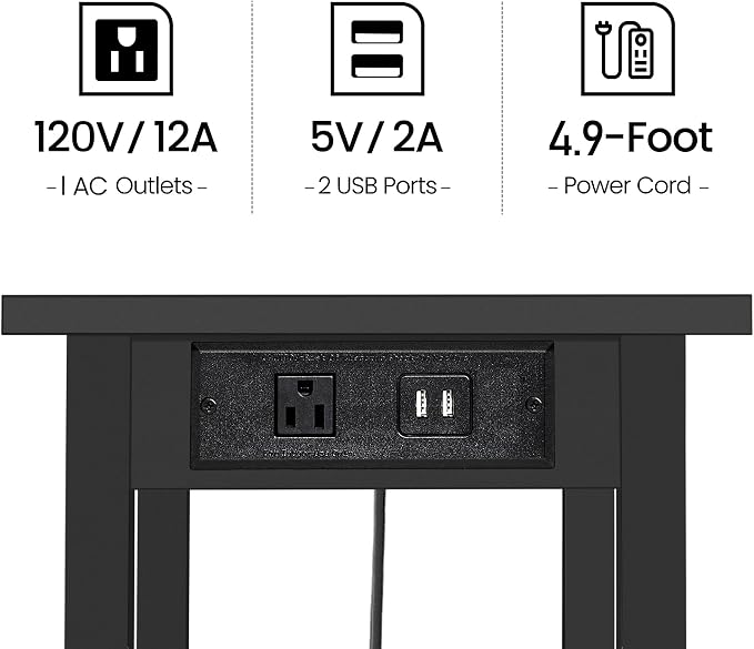 TUTOTAK 2 Tier Printer Stand, Rolling Printer Cart - Image 4