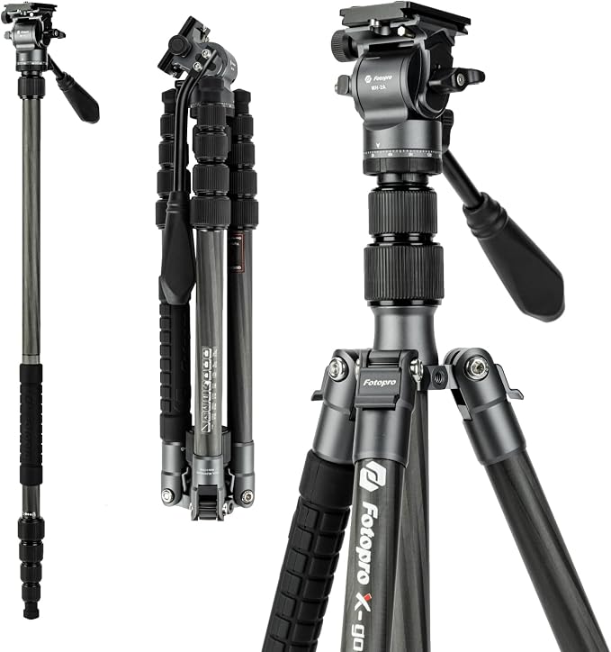 Fotopro 59" Carbon Fiber Travel Tripod by Fotopro
