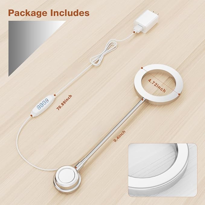 Suction Cup LED Vantiy Lights for Mirror, Flexible Gooseneck Stick on Selfie - Image 3