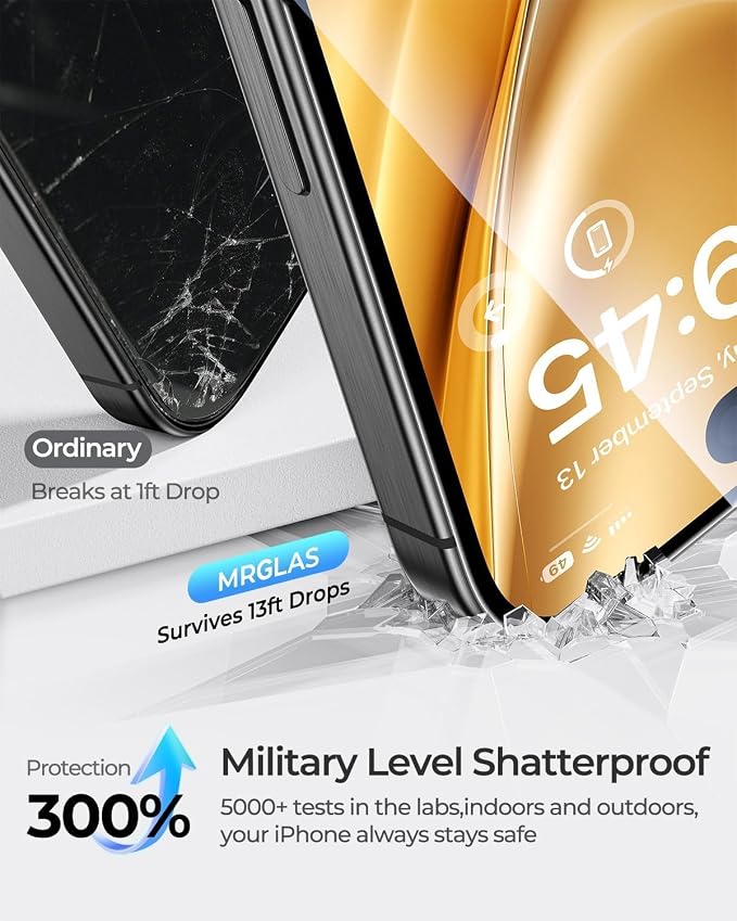 MRGLAS 4-Pack TOP 9H+ Glass for iPhone 16 Screen Protector UNBREAK Tempered - Image 2