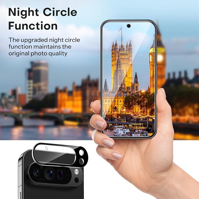 OMOTON 3+2 Pack for Google Pixel 9 Pro XL Screen Protector 6.8 Inch, 3 Tempered - Image 7