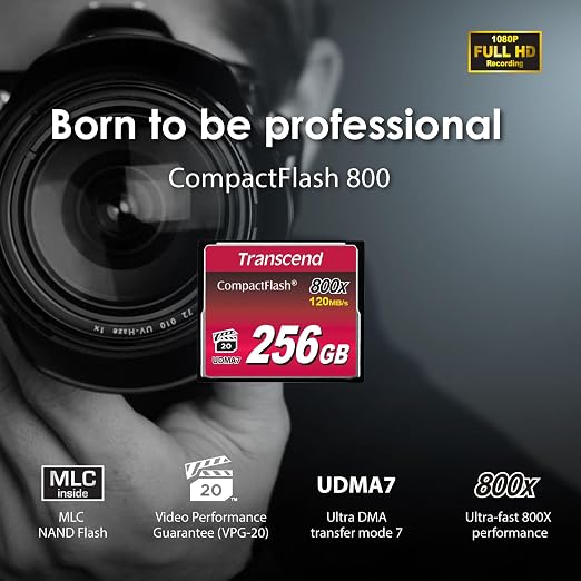 Transcend 256GB CompactFlash Memory Card 800x - Image 4