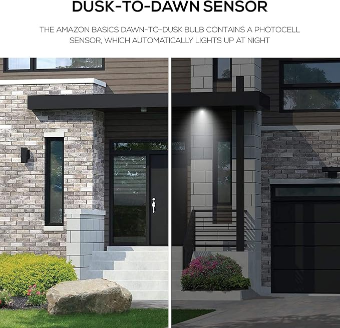 Amazon Basics A19 Dusk to Dawn Sensor LED Outdoor Light Bulbs, 60W Equivalent - Image 4