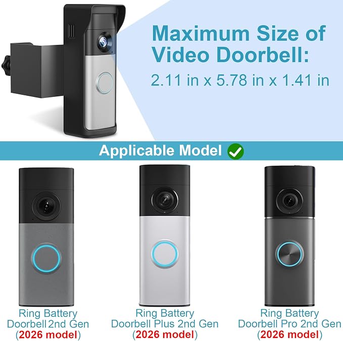 2026 Upgrade Anti-Theft Video Doorbell Mount - Image 2