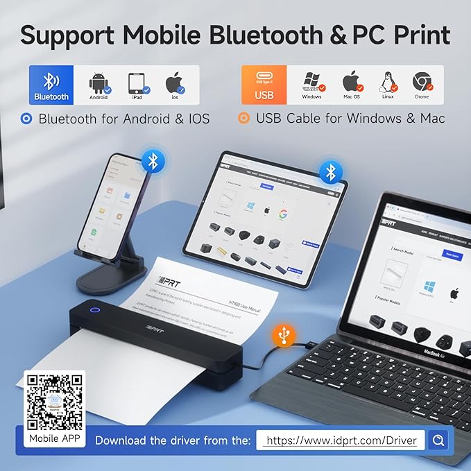 iDPRT Portable Thermal Printer, MT610 Pro Wireless - Image 2