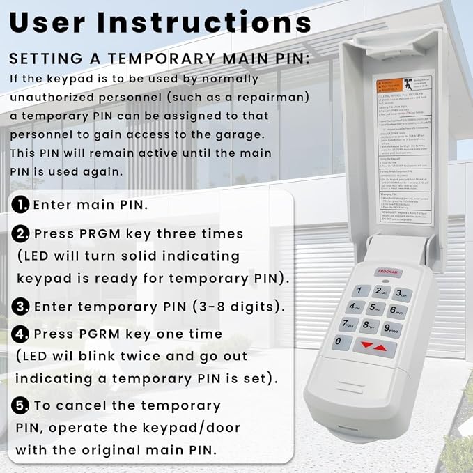for Genie Garage Door Opener Keypad Compatible - Image 9