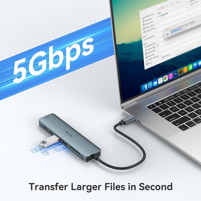 USB C Hub HDMI Adapter for MacBook Pro/Air, MOKiN 7 in 1 USB C Dongle - Image 5