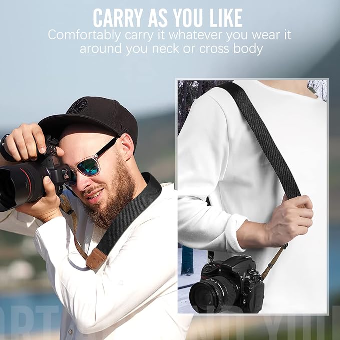 MoKo Camera Strap, Cotton Woven Camera Strap, Adjustable Universal Neck & - Image 6