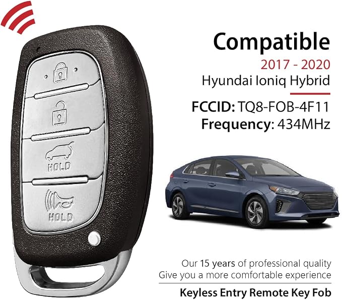 Replacement for 2017 2018 2019 2020 Hyundai Ioniq Hybrid Key Fob Remote Control - Image 2