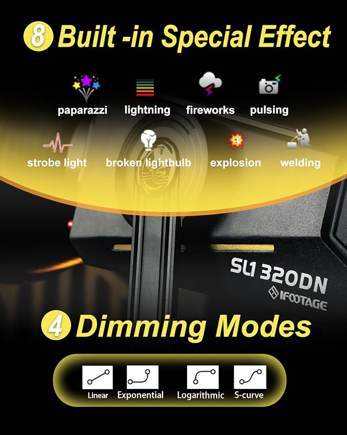 IFOOTAGE SL 320DN Video Light, 320W COB LED Light - Image 3
