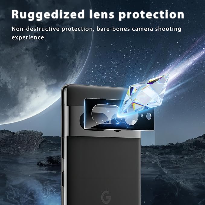2 Pack for Google Pixel 7 Pro Screen Protector + 2 Pack Camera Lens Protector - Image 6
