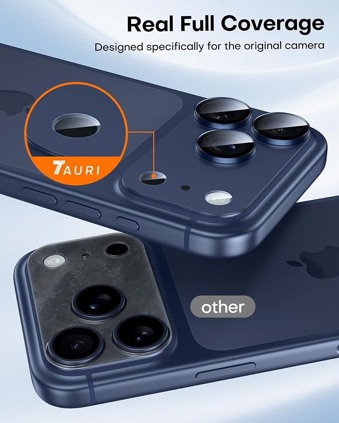 TAURI 2 Pack for iPhone 17 Pro Max Camera Lens Protector, Full Coverage - Image 6